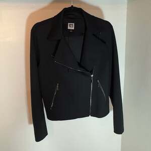 Soft Knit Boho Moto Jacket Style Sweater size Medium Goth Y2K Indie Sleaze